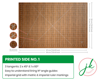 Self Healing Cutting Mat A1 - 5-Ply Normal PVC - Wood Grain