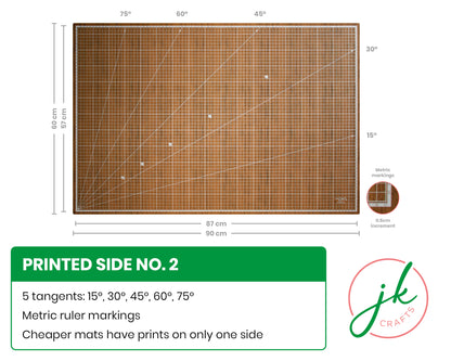 Self Healing Cutting Mat A1 - 5-Ply Normal PVC - Wood Grain