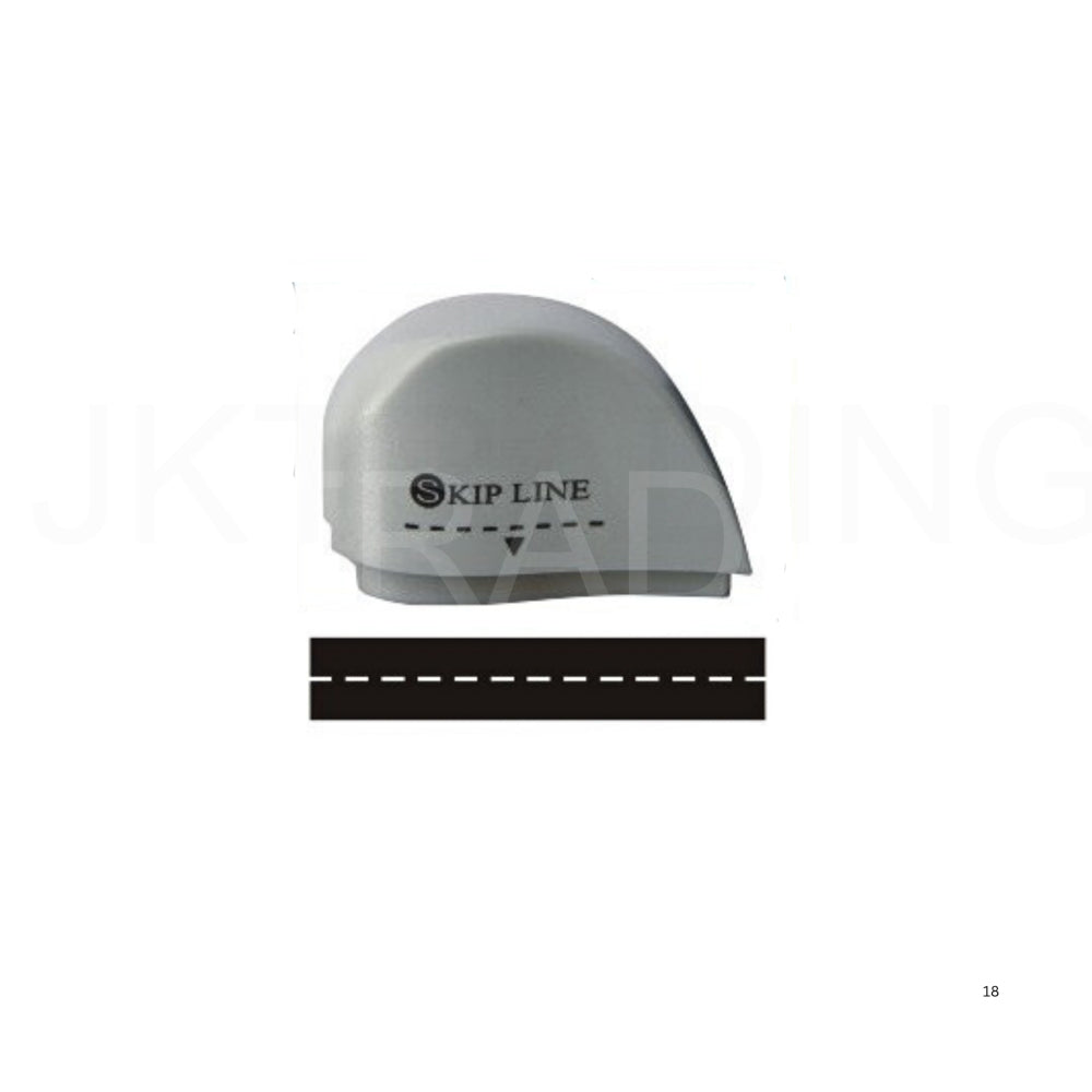 Light grey skip-interval perforation paper cutter carriage cartridge designed for clean tear-away lines.