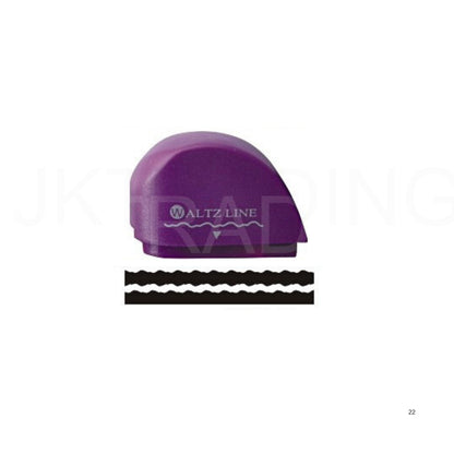 Purple waltz pattern sweeping-wave design paper trimmer cutting cartridge block.