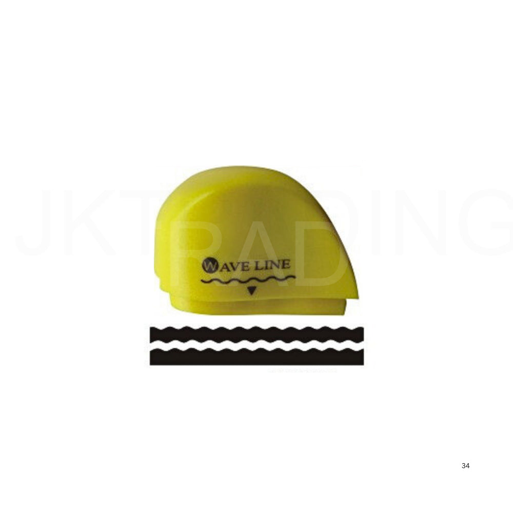Yellow classical wave-cut replacement rolling blade carriage module for accent edge borders.