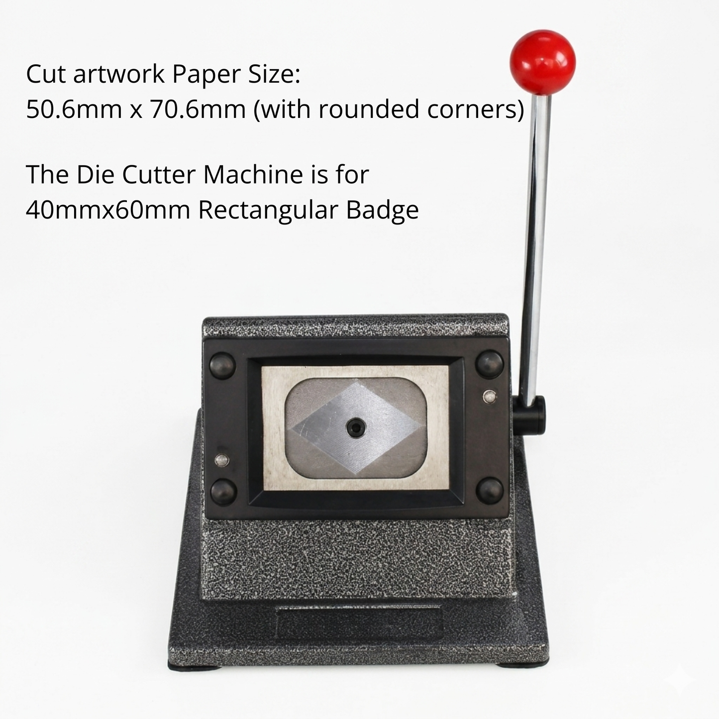 40x60mm, 50x90mm Rectangle Punch Die Cutter for Button Badges | Heavy Duty Badge Maker Machine Paper Cutter