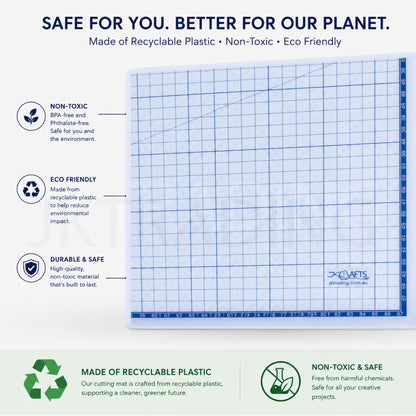 A1 cutting mat with easy-to-read gridlines and measurement guides
