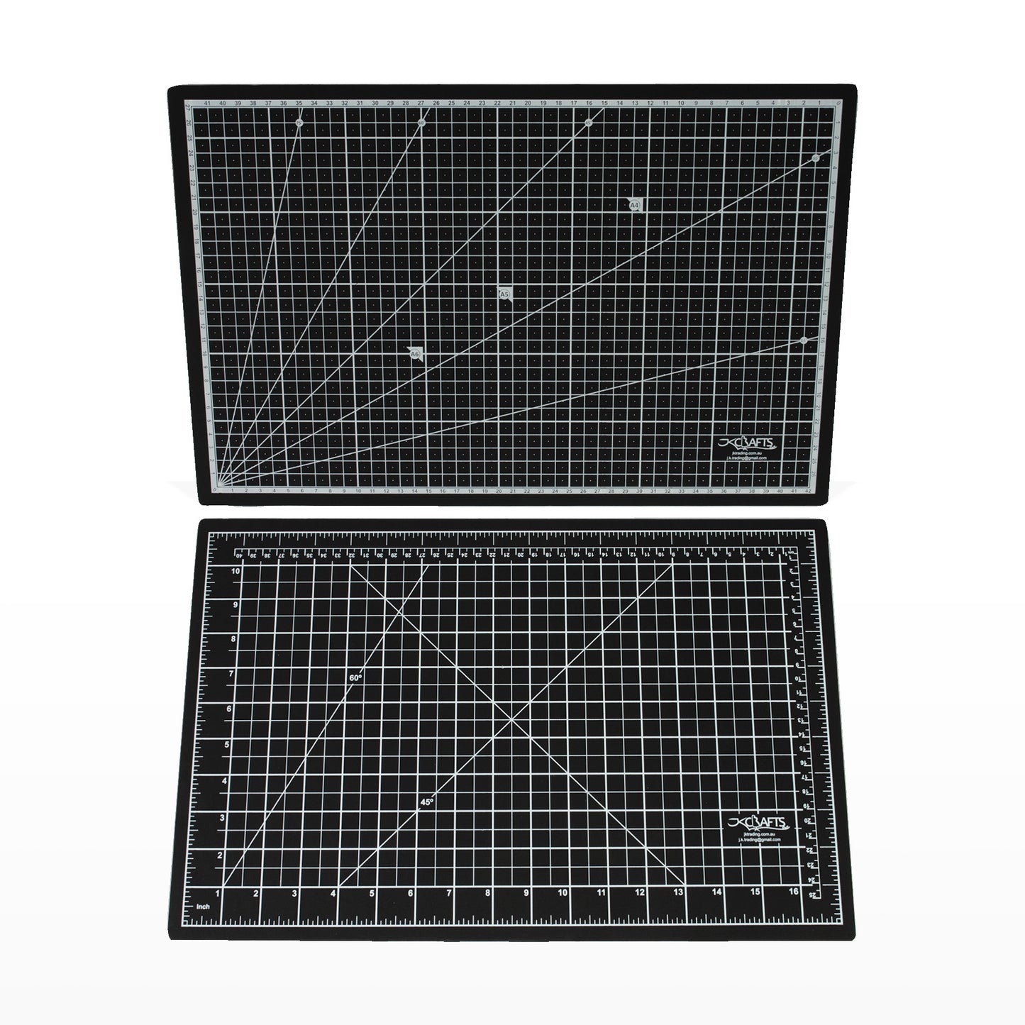 JKCrafts Self Healing Cutting Mat - A1 A2 A3 - 5-Ply Normal PVC - Craft Mat for Sewing, Quilting, Dressmaking, Leather, Paper Craft