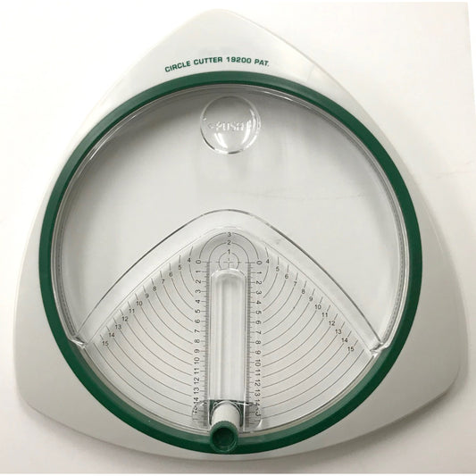 Adjustable Circle cutter tool with clear circular blade on a white background
