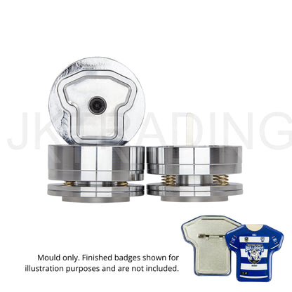JKCrafts N3 T-shirt shaped button badge mould dies for customized apparel-shaped pin making.