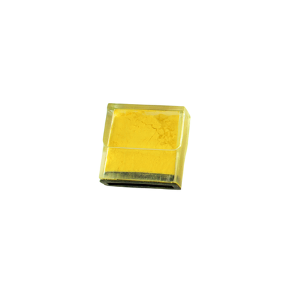 Yellow chalk writer refills on a white background