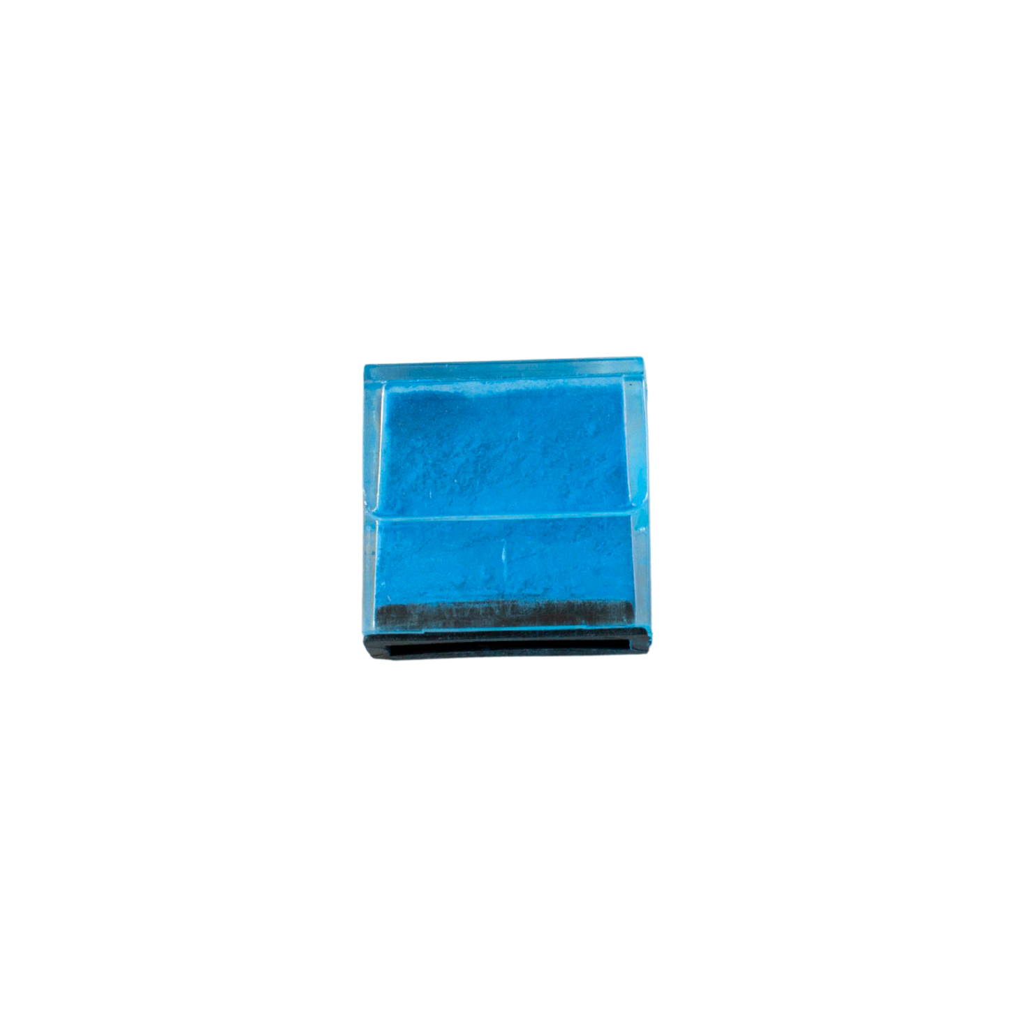 Blue chalk writer refills on a white background