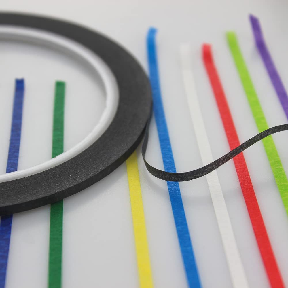 Close-up of colorful ribbons with a black band on a white background