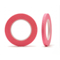Two rolls of pink tape on a white background