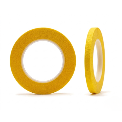 Two rolls of yellow tape on a white background