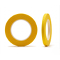 Two rolls of yellow tape on a white background