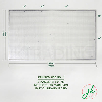 Large format unfolded A1 craft grid board displaying full structural length and width measuring guidelines.