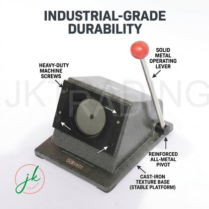 Comprehensive multi-size collection stack of heavy-duty industrial graphic punch paper cutters from JKCrafts.