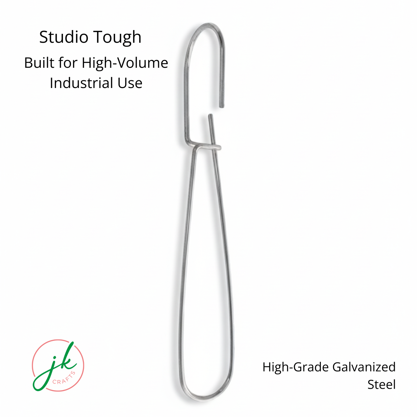 High-grade galvanized steel loop pattern hook designed for high-volume commercial garment factory use.