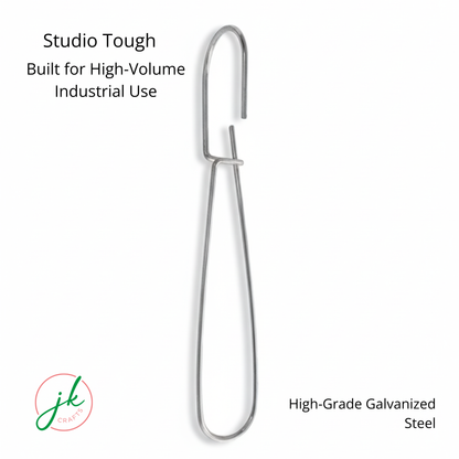 High-grade galvanized steel loop pattern hook designed for high-volume commercial garment factory use.