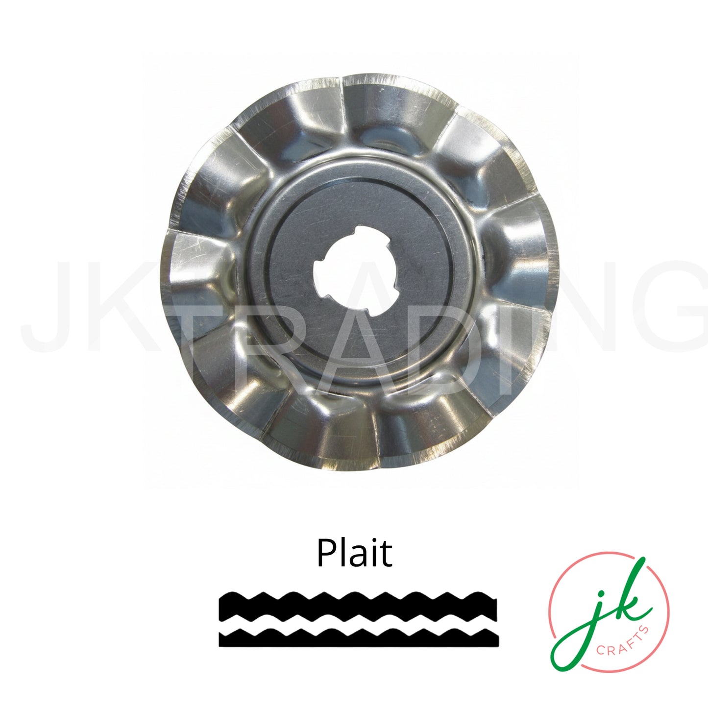 Plait design rolling cutter blade cartridge showcasing its unique braided effect line mark preview.