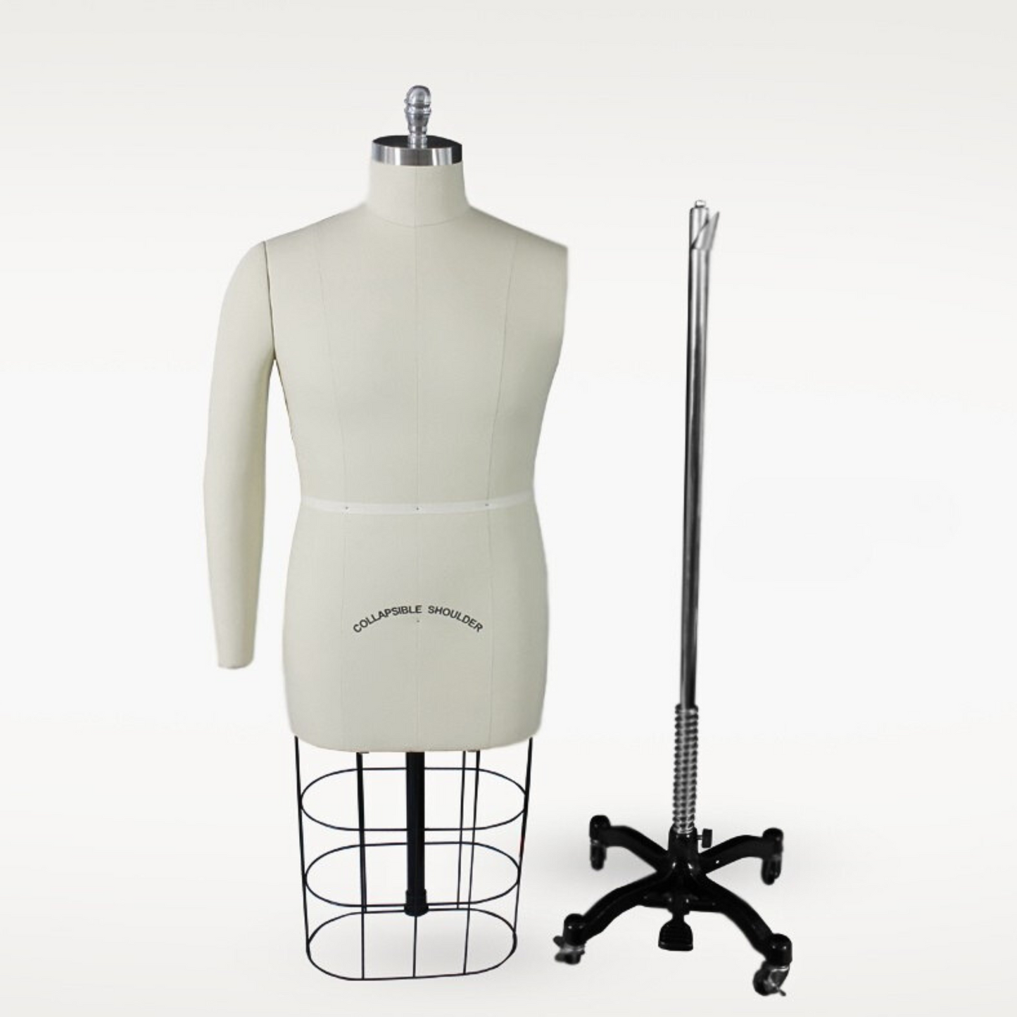sewing Mannequin torso with a stand on a white background