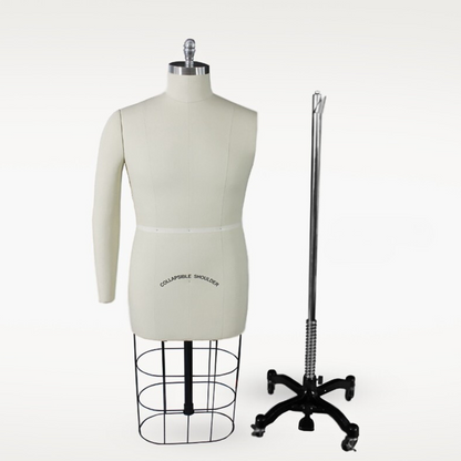 sewing Mannequin torso with a stand on a white background