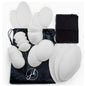 Complete dress form padding kit with white contoured foam pads and a black drawstring storage bag.