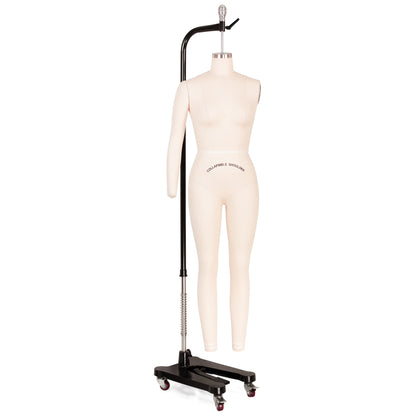 professional full body dressmaking Mannequin with stand on a white background