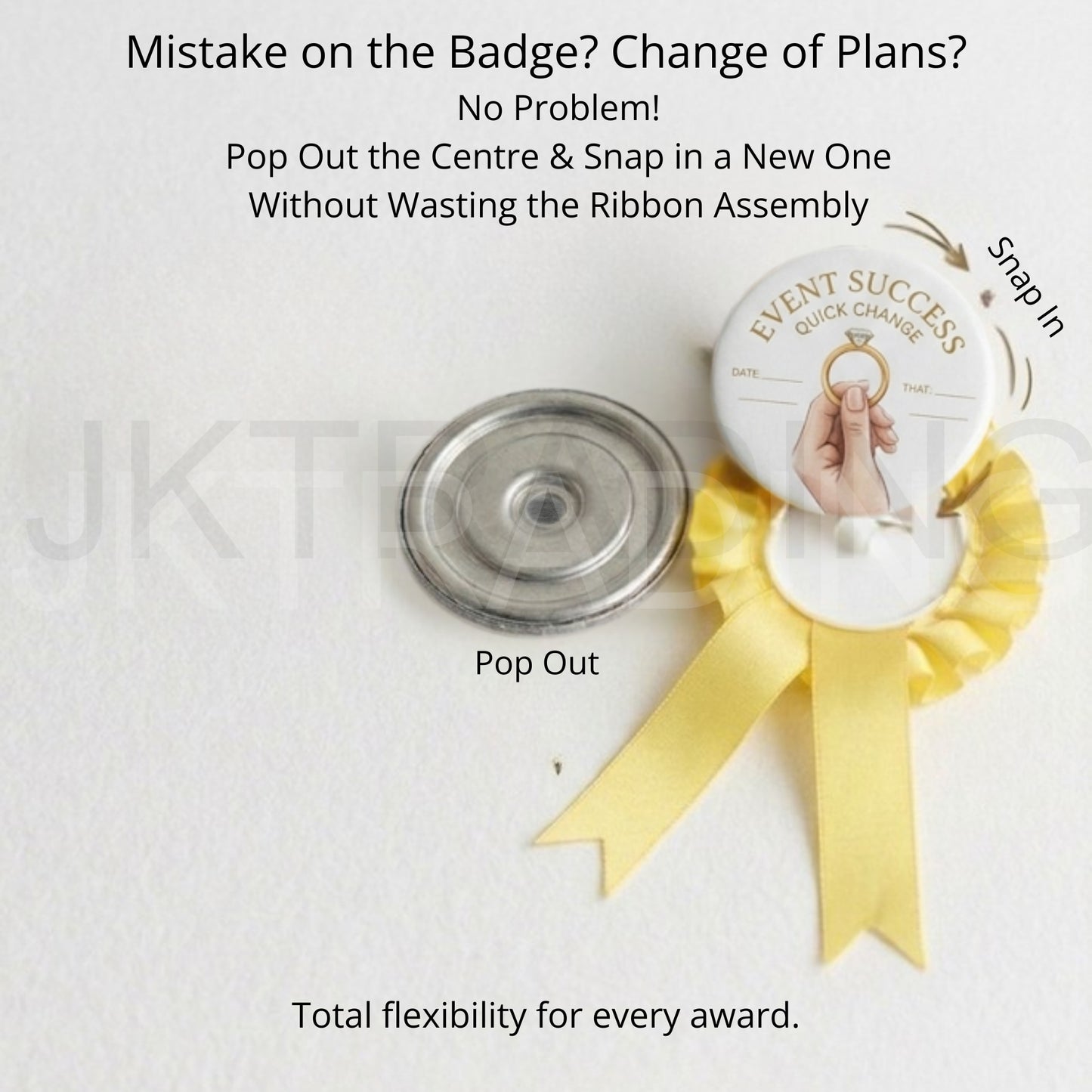 Award badge with yellow ribbon and text on a white background