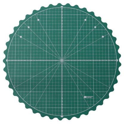35cm Green Round Self-Healing Rotating Cutting Mat for Quilting