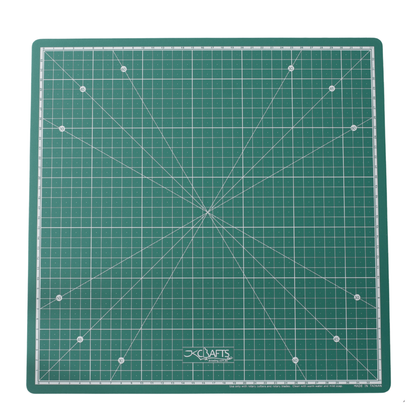 35cm Green Square Self-Healing Rotating Cutting Mat Top View