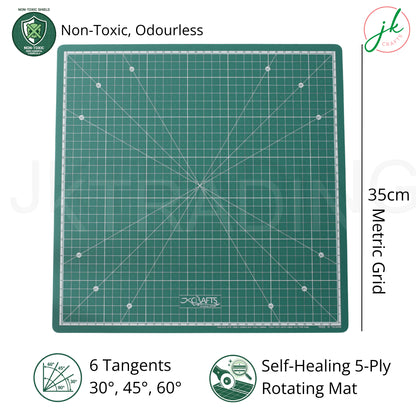 35cm Square Rotating Cutting Mat showing Measurement Grid Lines