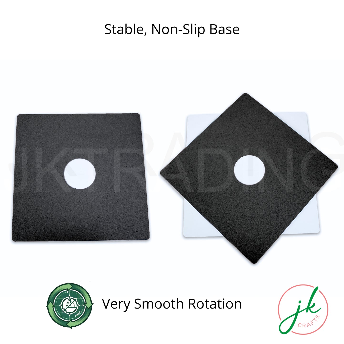 Black Non-Slip Base of 35cm Square Rotating Craft Cutting Mat