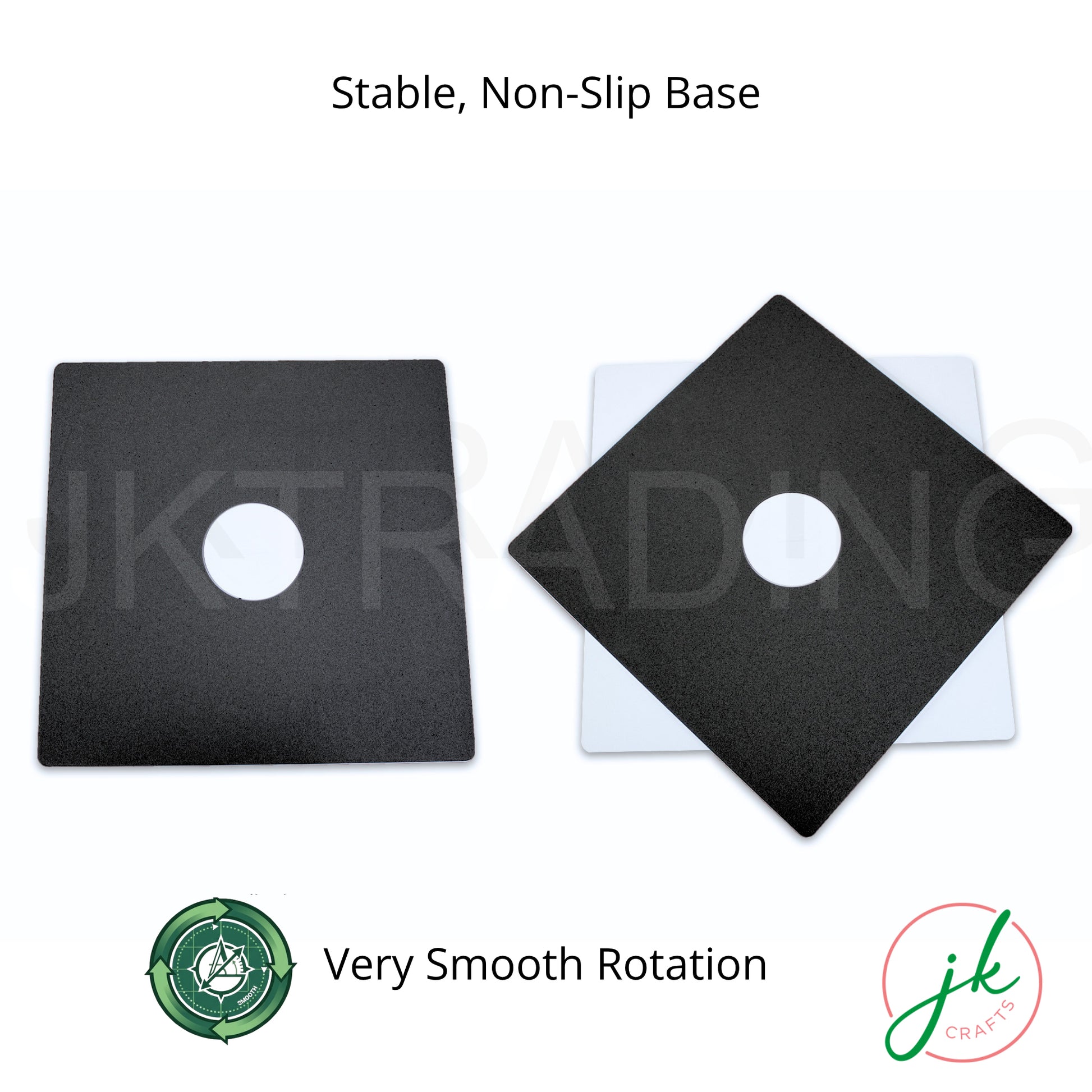 Black Non-Slip Base of 35cm Square Rotating Craft Cutting Mat
