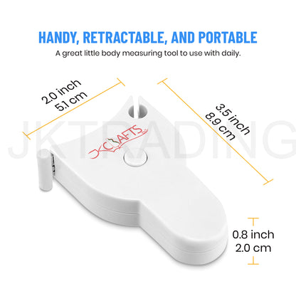 Dimension diagram showing the 90mm length, 55mm width, and 20mm thickness of the handheld body measuring tool casing.